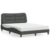 Bed met matras "Hvar" stof donkergrijs 120x200 cm