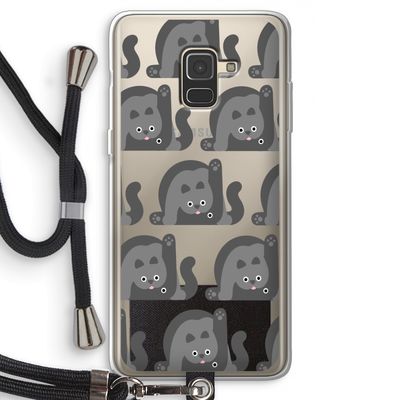 Cats: Samsung Galaxy A8 (2018) Transparant Hoesje met koord