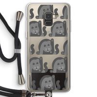 Cats: Samsung Galaxy A8 (2018) Transparant Hoesje met koord