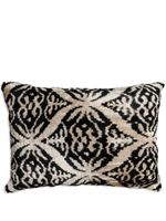 Les-Ottomans coussin en soie et velours - Noir