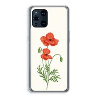 Red poppy: Oppo Find X3 Pro Transparant Hoesje