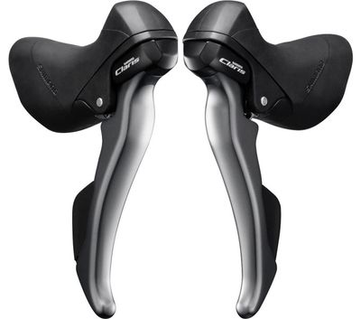 Shimano versteller-/remhendelset 2 x 8 speed claris st-r2000 grijs/zwart
