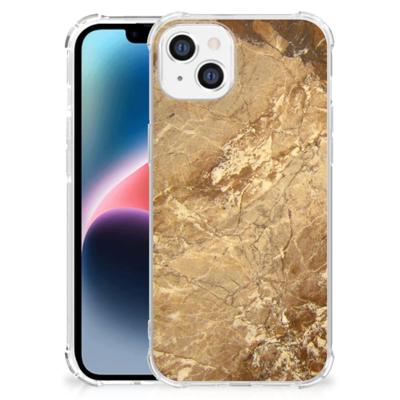 Apple iPhone 14 Plus Anti-Shock Hoesje Marmer Creme Apple iPhone 14 Plus Anti-Shock Hoesje Marmer Creme