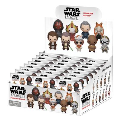 Star Wars 3D PVC Bag Clips The Phantom Menace Display (24)