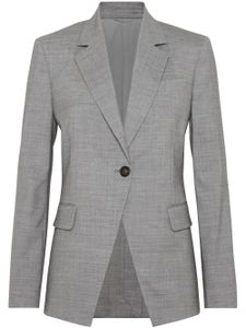 Brunello Cucinelli blazer droit à effet chiné - Gris