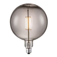 Edison Vintage LED filament lichtbron Carbon - Rook - G180 Ovaal - Retro LED lamp - 18/18/23cm - geschikt voor E27 fitting - Dimbaar - 4W 120lm 1800K - warm wit licht - thumbnail