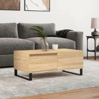 Salontafel 90x50x36,5 cm bewerkt hout sonoma eikenkleurig