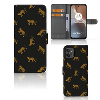 Telefoonhoesje met Pasjes voor Motorola Moto G32 Leopards