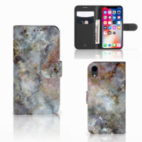 Apple iPhone Xr | Bookcase | Marmer Grijs