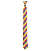 Verkleed stropdas regenboog kleuren 54 cm - Verkleedstropdassen - thumbnail