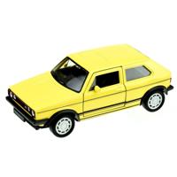 Welly Speelgoed Volkswagen Golf 1 GTI - geel - die-cast metaal - 13 cm