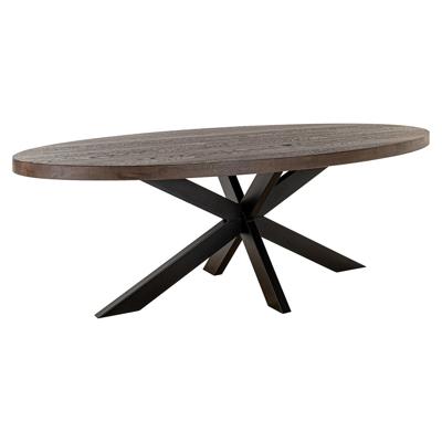 Eettafel Watson bruin 235 incl. spinpoot zwart (donkerbruin)