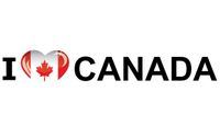 I Love Canada vlag sticker 19.6 cm - thumbnail
