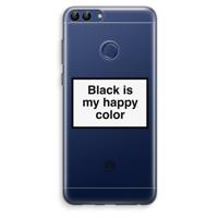Black is my happy color: Huawei P Smart (2018) Transparant Hoesje - thumbnail