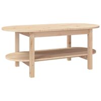 The Living Store Klassieke Houten Salontafel - 110x55x45 cm - Massief Grenenhout