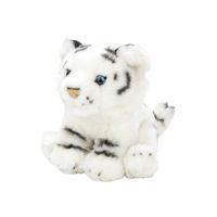 Pluche witte tijger knuffel van 18 cm - thumbnail