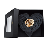 Longlife Rozenhartje zwart goud Longlife Rozenhartje zwart goud