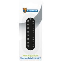 Superfish Aquarium Plakthermometer - Tropisch/Zoutwater, Nauwkeurige Temperatuur 20-34°C