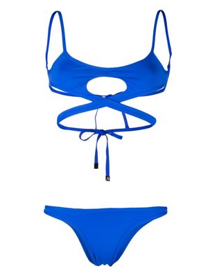 The Attico bikini à découpe - Bleu