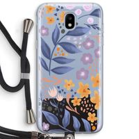 Flowers with blue leaves: Samsung Galaxy J5 (2017) Transparant Hoesje met koord