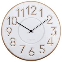 NeXtime - NeXtime - Japanse Design Wandklok - Concrete|Hout - 30cm -