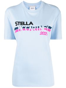 Stella McCartney t-shirt à logo 2021 imprimé - Bleu