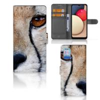 Samsung Galaxy A02s | M02s | Telefoonhoesje | Met pasjeshouder | Cheetah