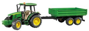 Bruder John Deere 5115M met trailer 1:16