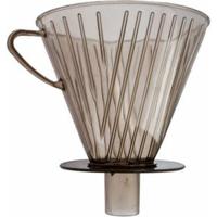 Koffie filter - 4 tot 6 koppen - bruin - kunststof - koffiefilterhouder - voor onderweg   -