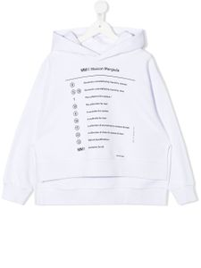 MM6 Maison Margiela Kids hoodie en coton à logo imprimé - Blanc