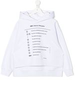 MM6 Maison Margiela Kids hoodie en coton à logo imprimé - Blanc