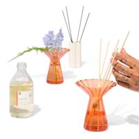 HEMA Vaas Voor Geurstokjes ⌀5.7x10.8cm Keramiek Bloem Crème (creme)