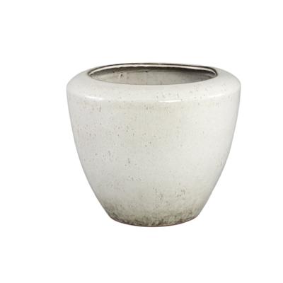 Kyleigh Beige Ronde Keramische Pot Glad Laag XL
