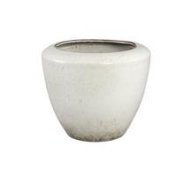 Kyleigh Beige Ronde Keramische Pot Glad Laag XL