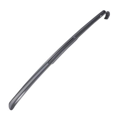 HI Schoenlepel lang - 64 cm - kunststof - grijs - met haak