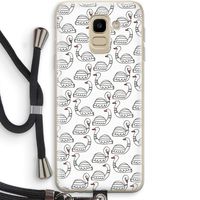 Zwanen: Samsung Galaxy J6 (2018) Transparant Hoesje met koord