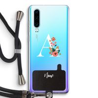 Pink Bouquet: Huawei P30 Transparant Hoesje met koord