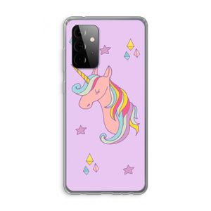 Roze eenhoorn: Samsung Galaxy A72 Transparant Hoesje