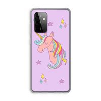 Roze eenhoorn: Samsung Galaxy A72 Transparant Hoesje
