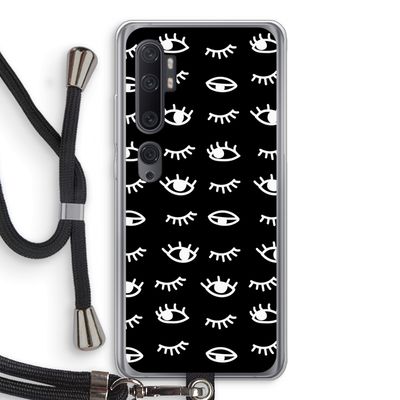 Eye pattern #3: Xiaomi Mi Note 10 Transparant Hoesje met koord