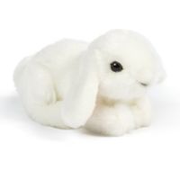 Pluche witte konijn knuffel 16 cm - thumbnail