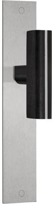 Formani Piet Boon TWO PBT22P236SFC deurkruk op schild blind - mat RVS/eikenhout zwart