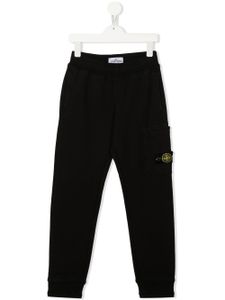 Stone Island Junior pantalon de jogging en polaire - Noir