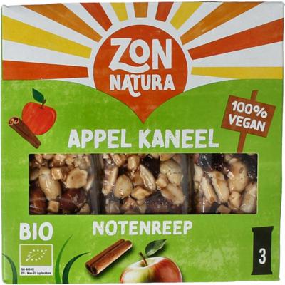 Zonnatura Noten appel kaneel reep 25 gram bio Zonnatura Noten appel kaneel reep 25 gram bio
