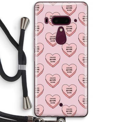 Chicks before dicks: HTC U12+ Transparant Hoesje met koord