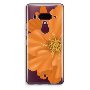 Orange Ellila flower: HTC U12+ Transparant Hoesje