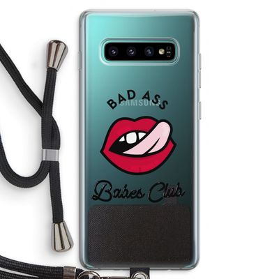 Badass Babes Club: Samsung Galaxy S10 Plus Transparant Hoesje met koord