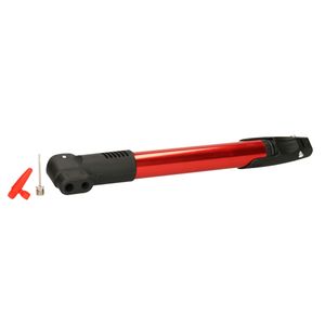 Fietspomp - klein - incl. montagebeugel - voor op de fiets - rood - handpomp   -