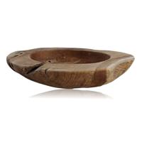 Fruitschaal large (Behandeld met Bijenwas) - ø38-45x15 - Naturel - Teak