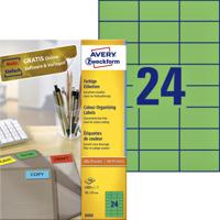 Etiket avery 3450 70x37mm groen 2400st